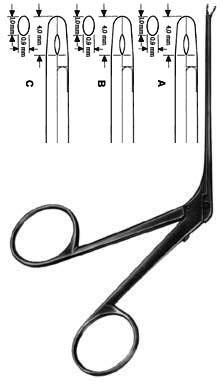 Micro Ear Forceps shaft length 80mm, straight, ben