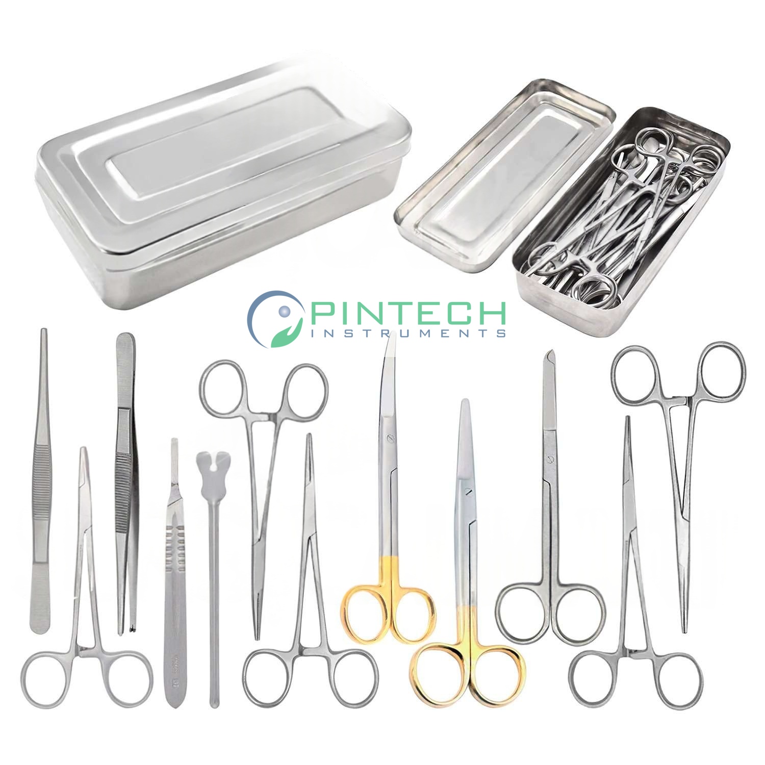13 Pcs T/C Basic Minor Surgery Kit with Stainless Steel Box Sialkot Pakistan