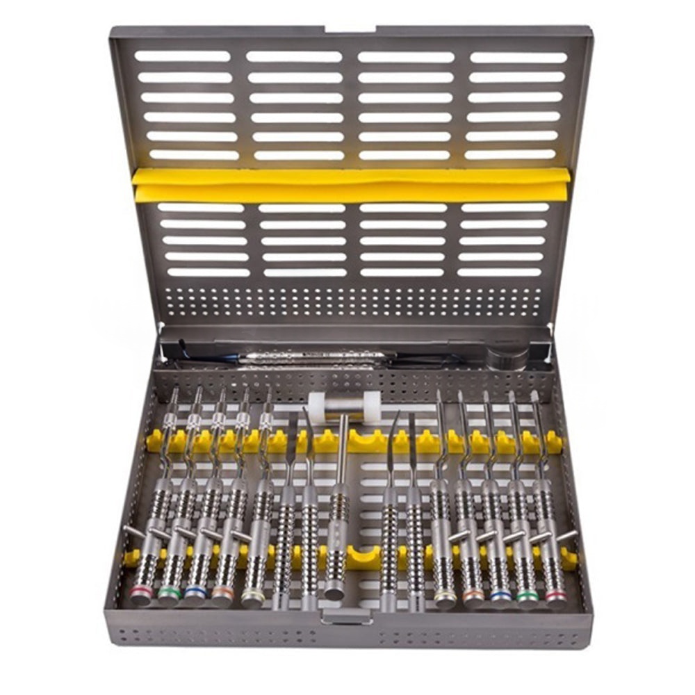 15 Pcs Basic Dental Implant Kit with Sterilization Cassette - Oral Surgery Instrument Set Sialkot Pakistan