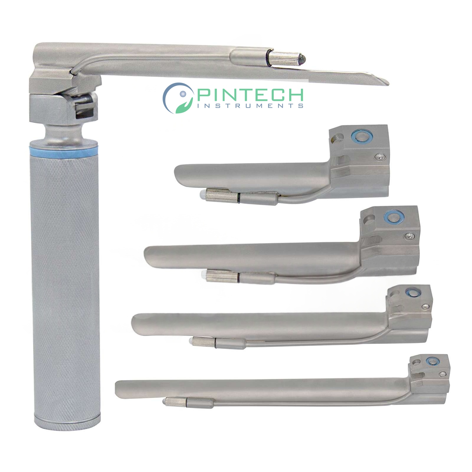 6 Pcs Conventional Miller Laryngoscope Set with Handle and Case - Anesthesia Airway Kit Art No PTI-LAR-166 — Surgical Instruments detail view
