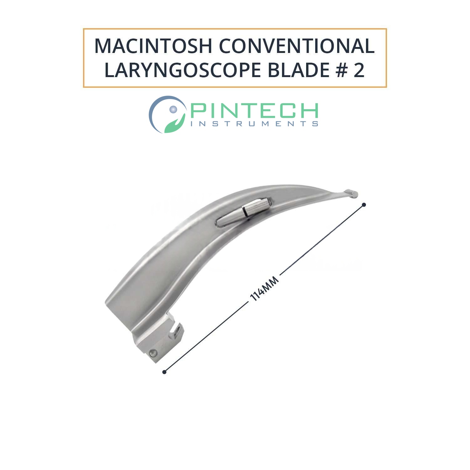 Macintosh Conventional Laryngoscope Blade #2 - Airway Intubation Instrument Sialkot Pakistan