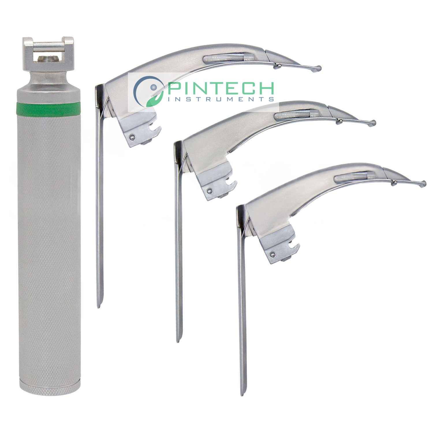 4 Pcs McCoy Fiber-Optic Laryngoscope Set - Blades #2, #3, #4 with Handle - Anesthesia Airway Kit Sialkot Pakistan