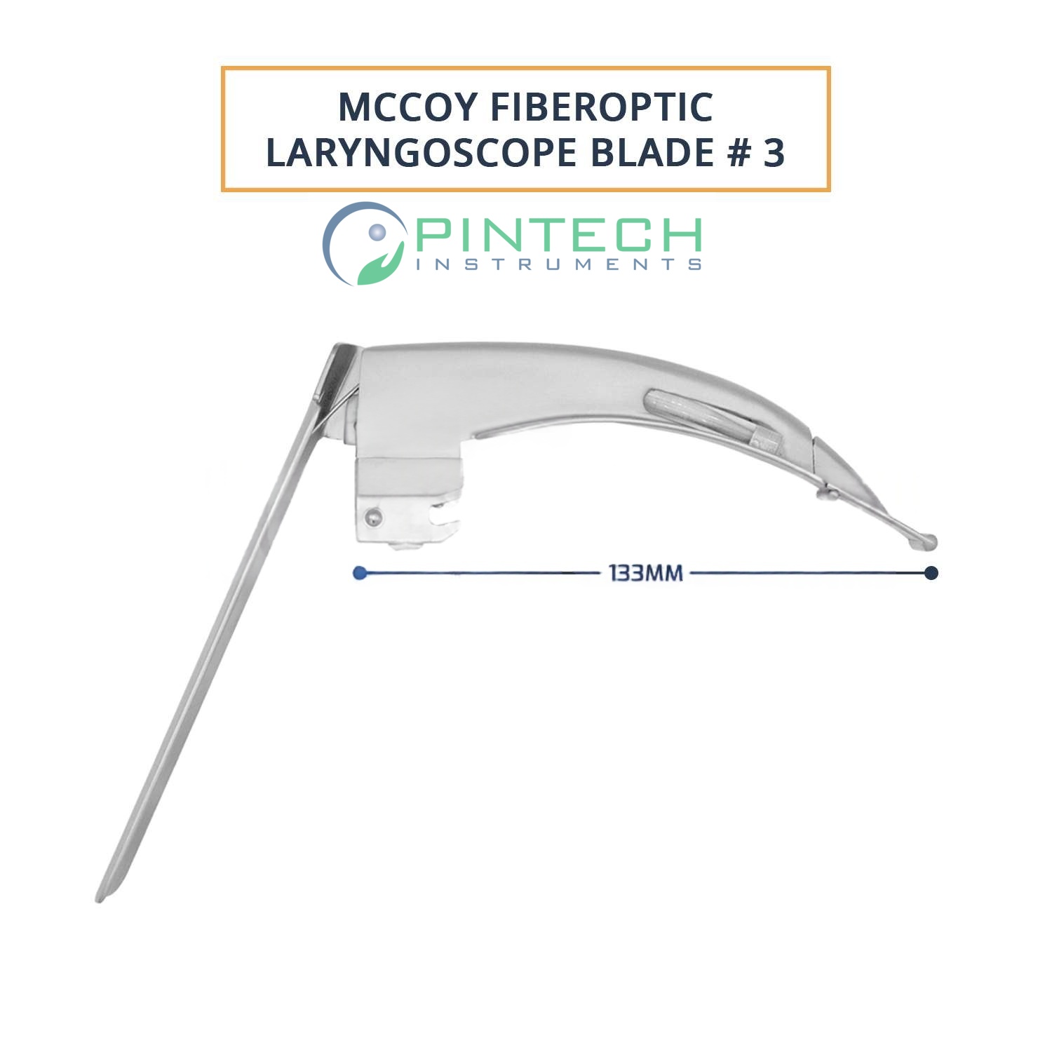 McCoy Fiber-Optic Flex-Tip Laryngoscope Blade #3 - Airway Intubation Instrument — Surgical Sialkot Pakistan Pintech