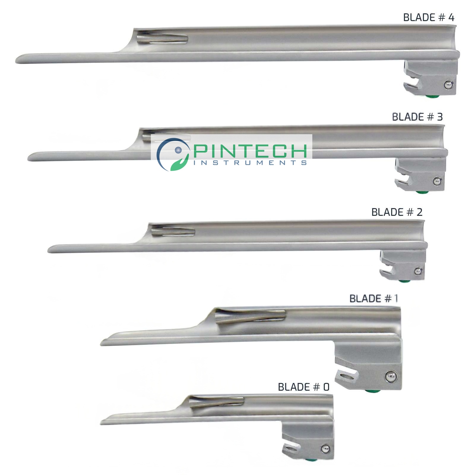 6 Pcs Miller Fiber-Optic Laryngoscope Set - Reusable - Anesthesia Airway Kit Art No PTI-LAR-129 — Surgical Instruments detail view