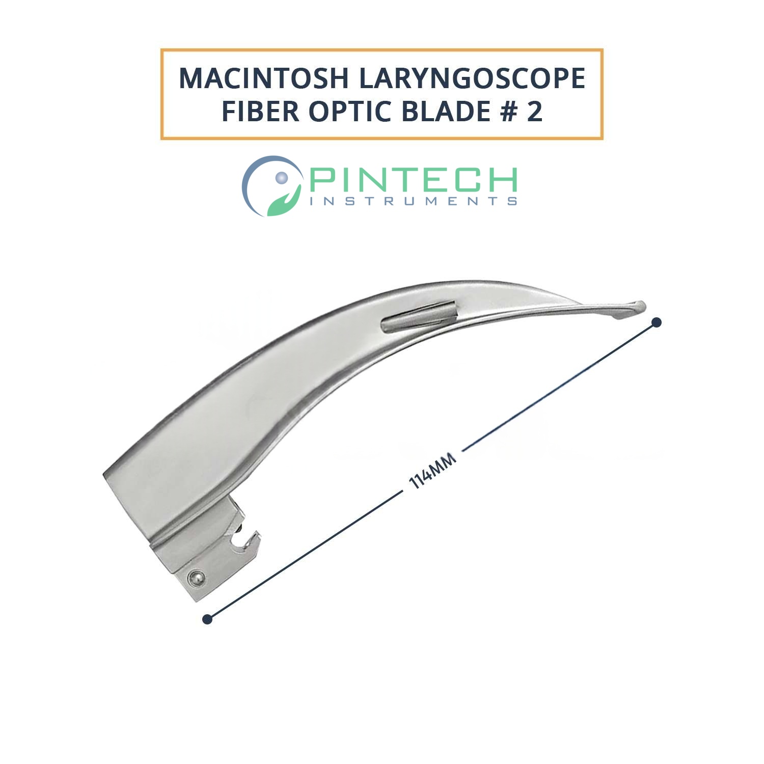 Macintosh Fiber-Optic Laryngoscope Blade #2 - Pediatric Intubation Blade - Airway Intubation Instrument — Surgical Sialkot Pakistan Pintech