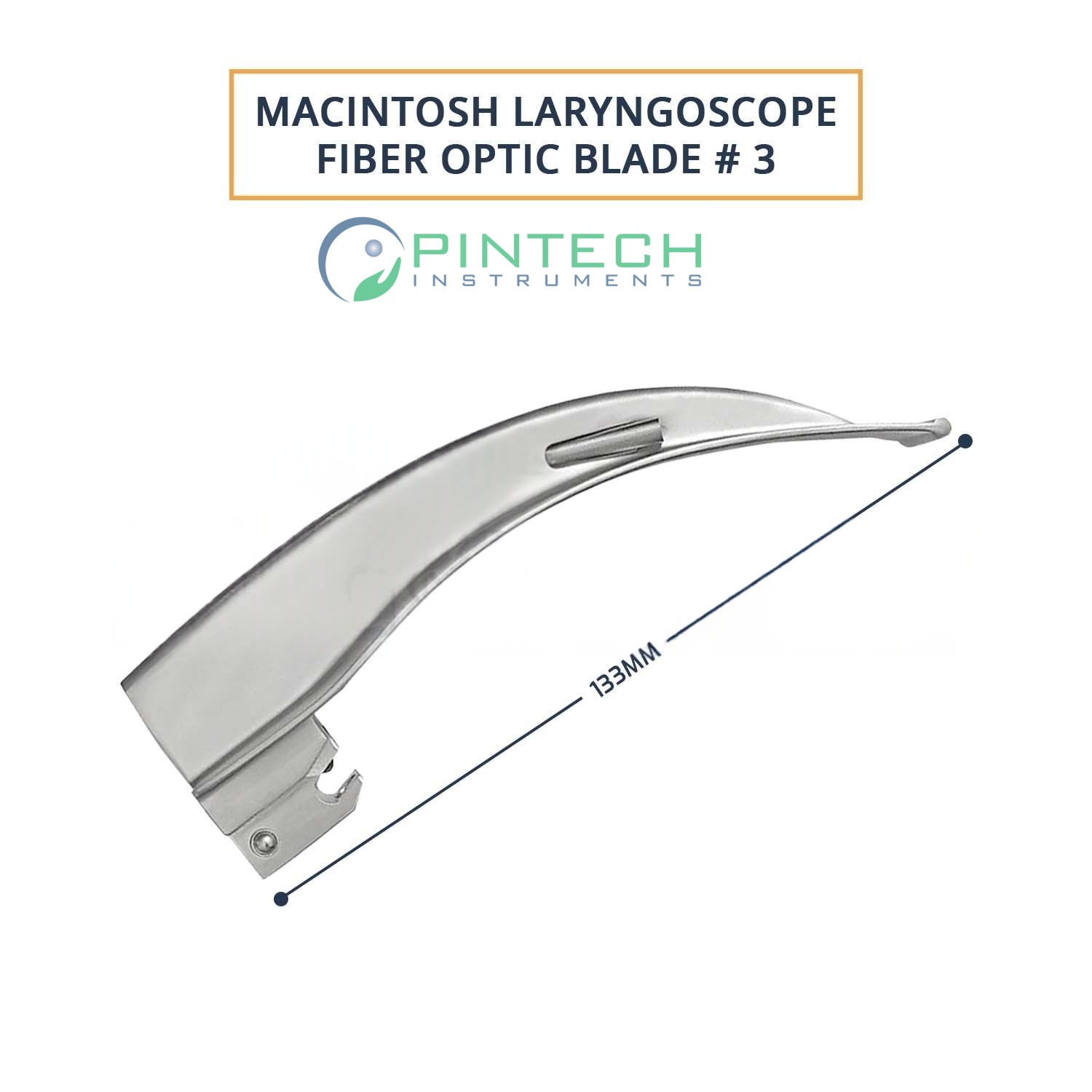 Macintosh Fiber-Optic Laryngoscope Blade #3 - Adult Intubation Blade - Airway Intubation Instrument Sialkot Pakistan